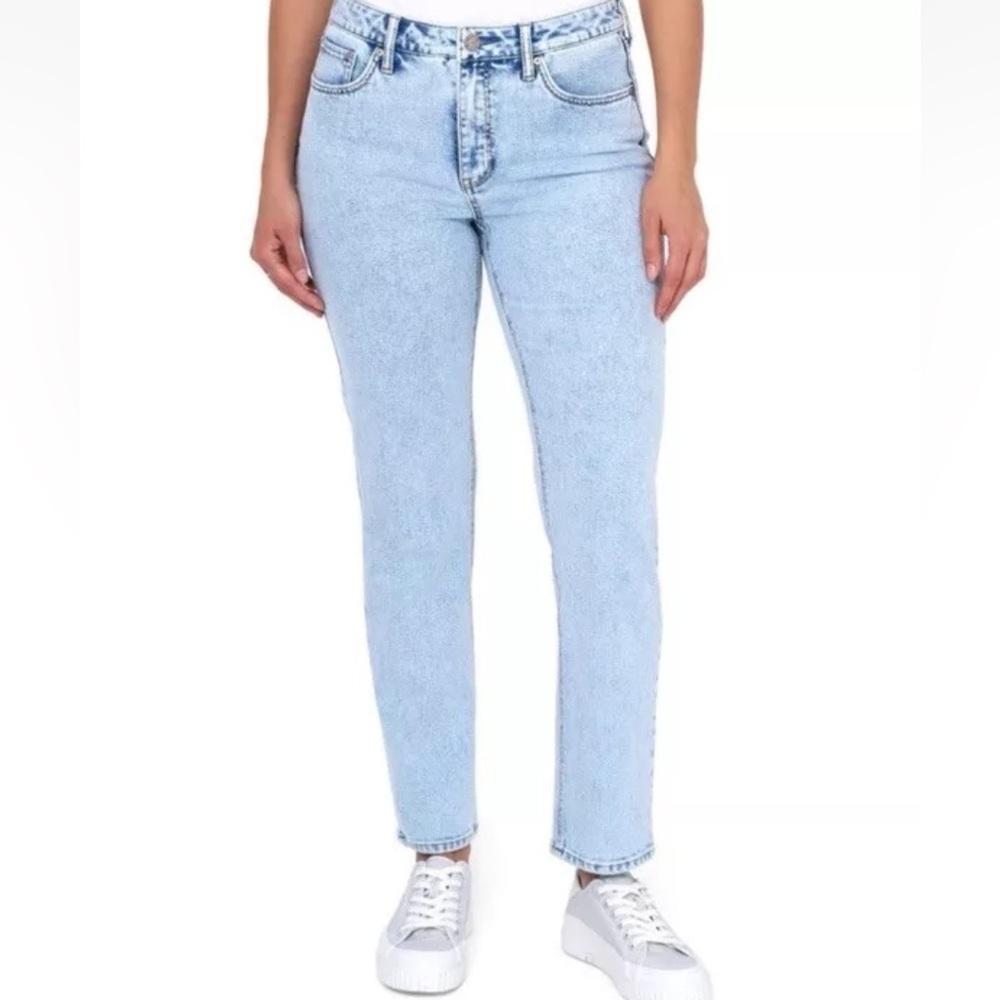 NWT‎ Seven7 | High Rise Slim Straight Jean Plus Size 14 Lightwash 90s 80s